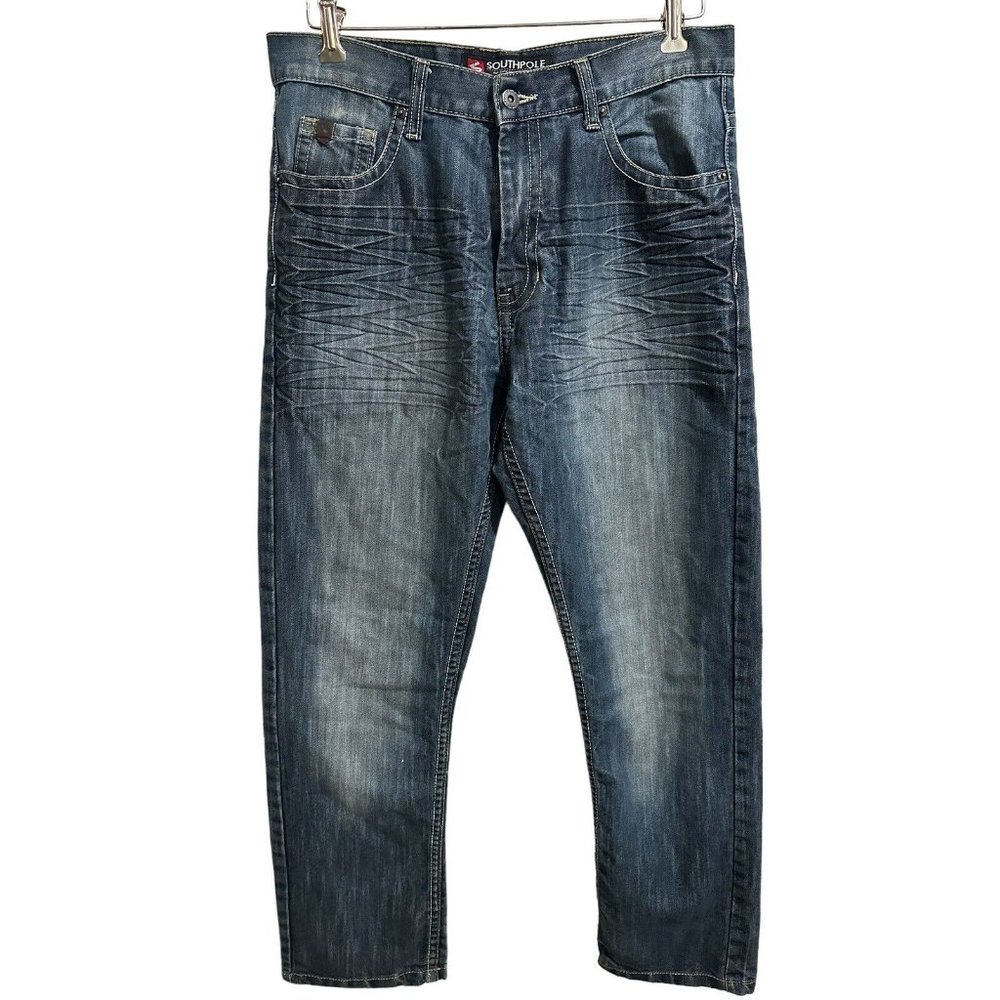 Southpole Men’s Jeans Baggy Y2K 90’s Dark Wash 34x31.5‎